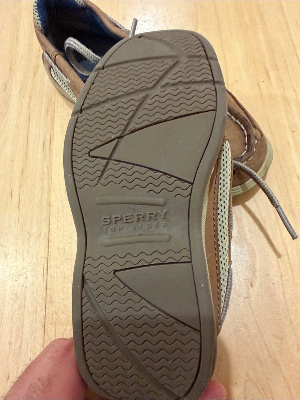 Sperry Kids Brown Suede Boat Shoes with Blue Lining